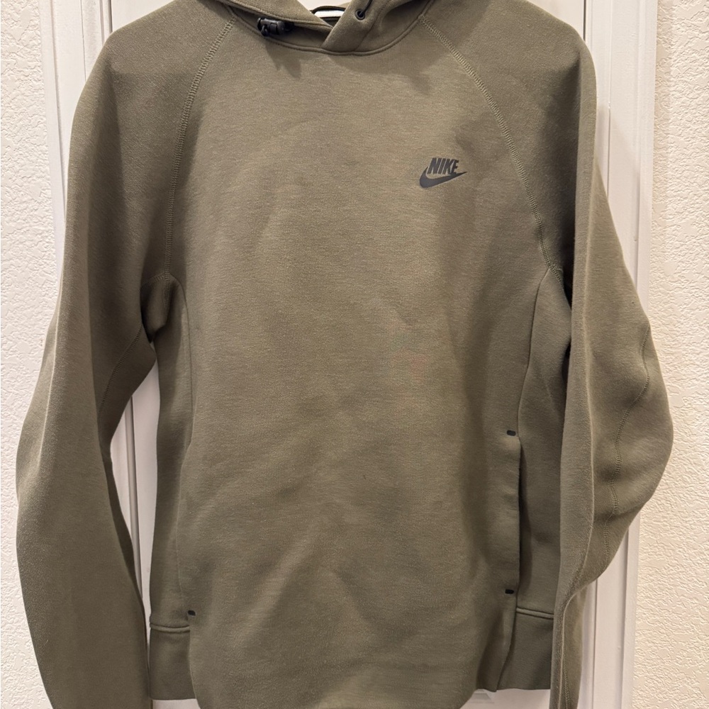Olive Green Nike Tech Pullover Hoodie
